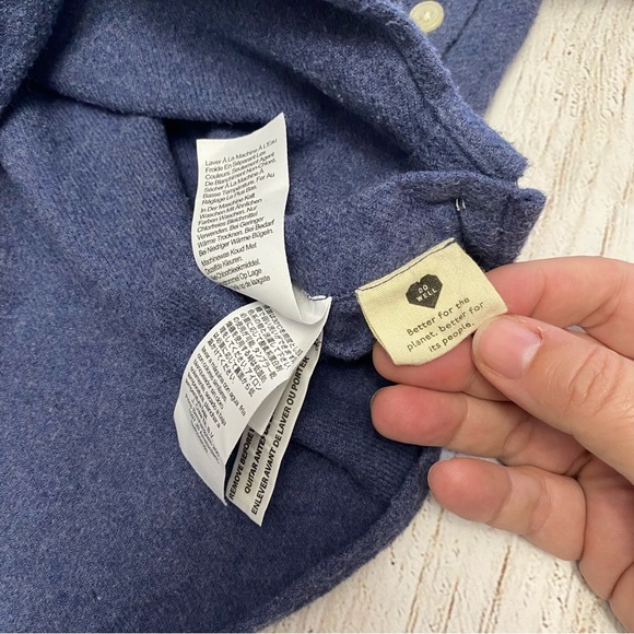 Madewell Navy Casual Flannel Button-Down Shirt Small - Picture 10 of 11